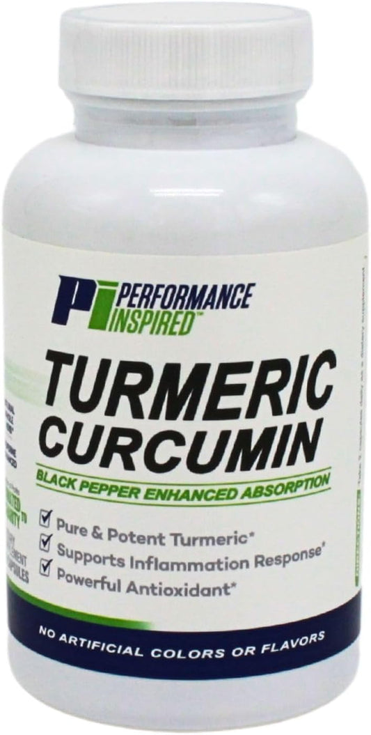 All-Natural Turmeric Curcumin Capsules for Joint Support - 60 Count by Performance Inspired Nutrition