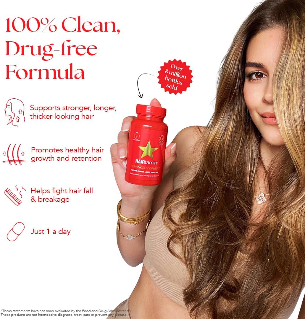 All-Natural Vegan Biotin Hair Growth Serum and Capsules Set for Hair, Skin, and Nails