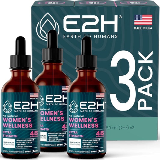All Natural Women's Wellness Supplement for Hormone Balance, PMS Relief & Hot Flash Relief - 3 Bottles