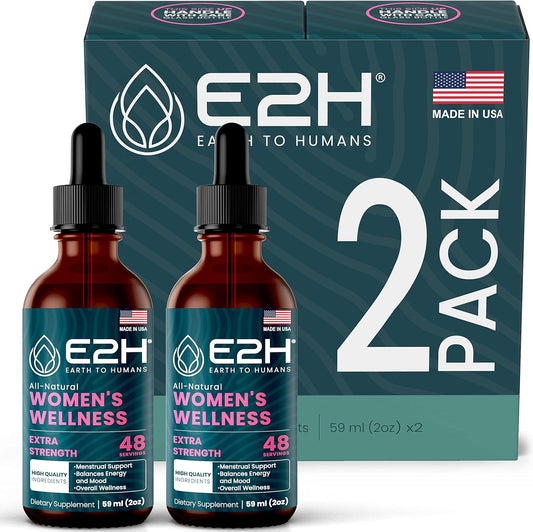 All Natural Women's Wellness Supplement for Hormone Balance, PMS Relief, and Hot Flash Relief - 2 Bottles