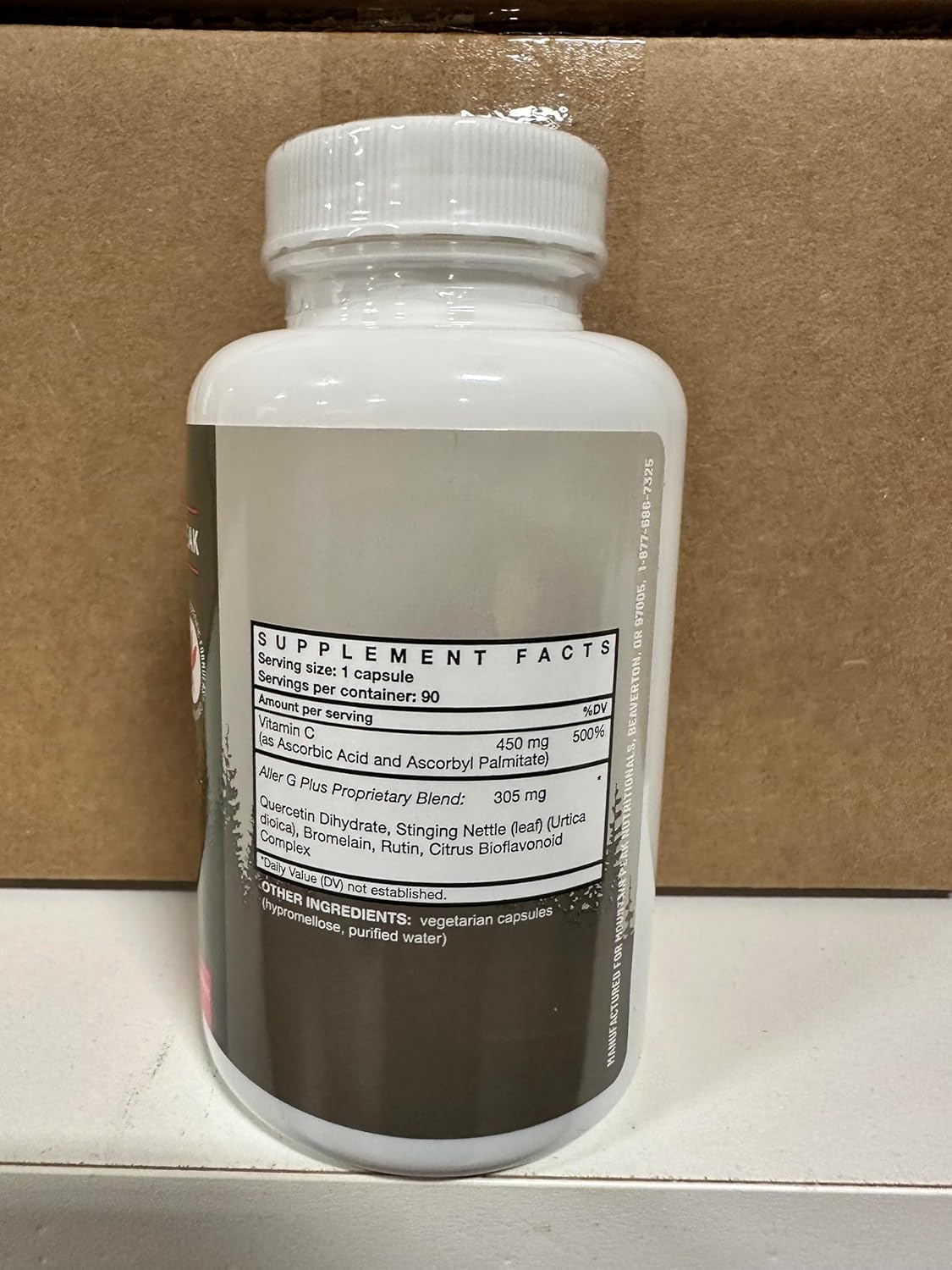 Aller G Plus Formula: Respiratory Support Supplement for Healthy Seasonal Immune Function - 90 Vegetarian Capsules