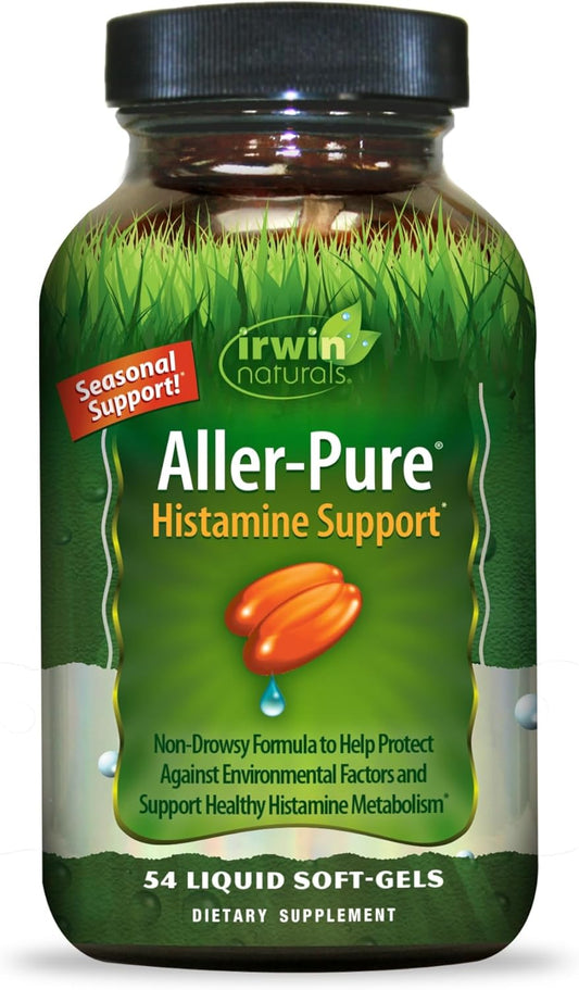 Aller-Pure Liquid Soft-Gels - Histamine Support with Quercetin, Luteolin & Rutin - Non-Drowsy Formula by Irwin Naturals