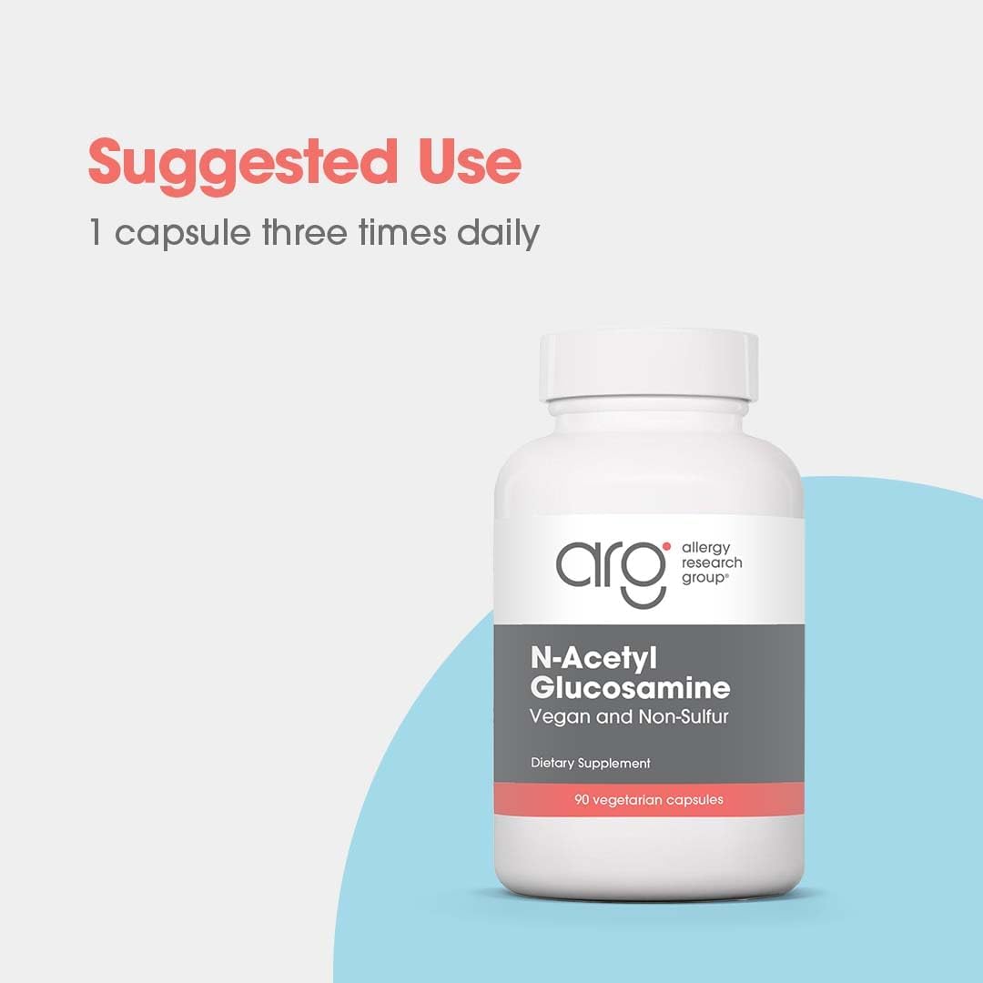 Allergy Research Group N-Acetyl D-Glucosamine 500mg Capsules - Joint Support Supplement for Healthy Joints - Vegan Formula - 90 Count