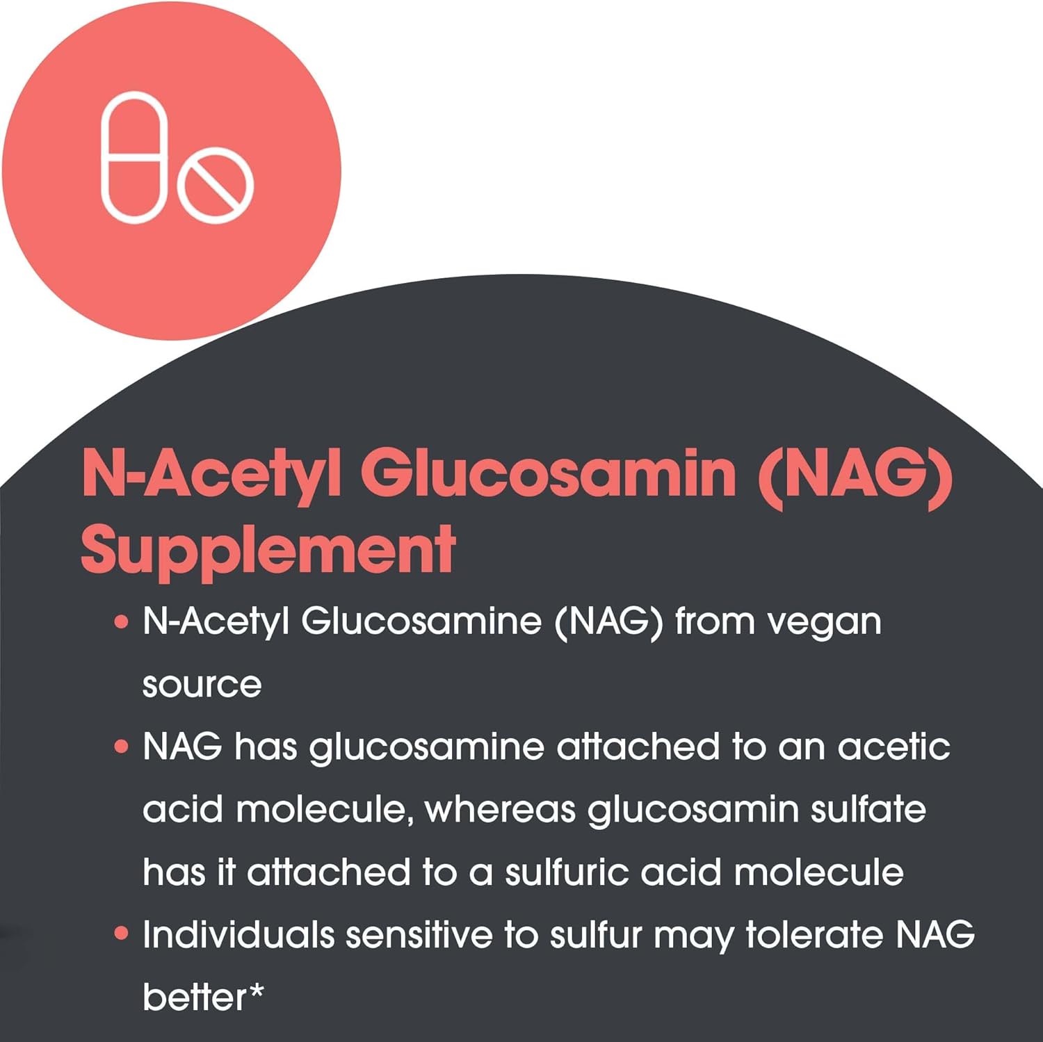 Allergy Research Group N-Acetyl D-Glucosamine 500mg Capsules - Joint Support Supplement for Healthy Joints - Vegan Formula - 90 Count