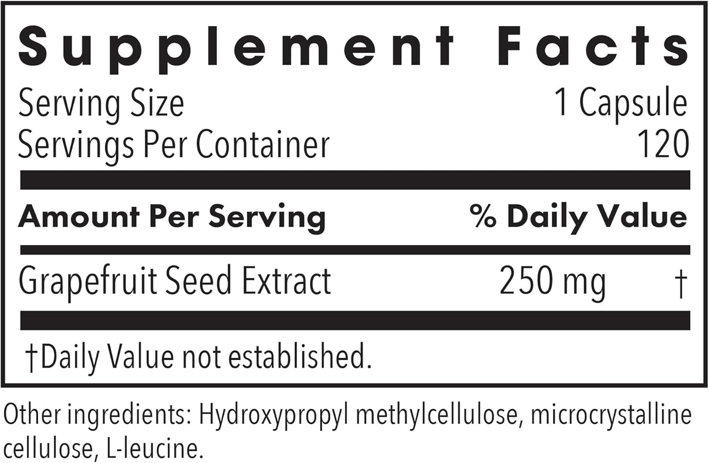 Allergy Research Group ParaMicrocidin 250 - Grapefruit Seed Extract 500mg, Metabolic Function Support, Contaminant-Free Vegetarian Capsules - 120 Count