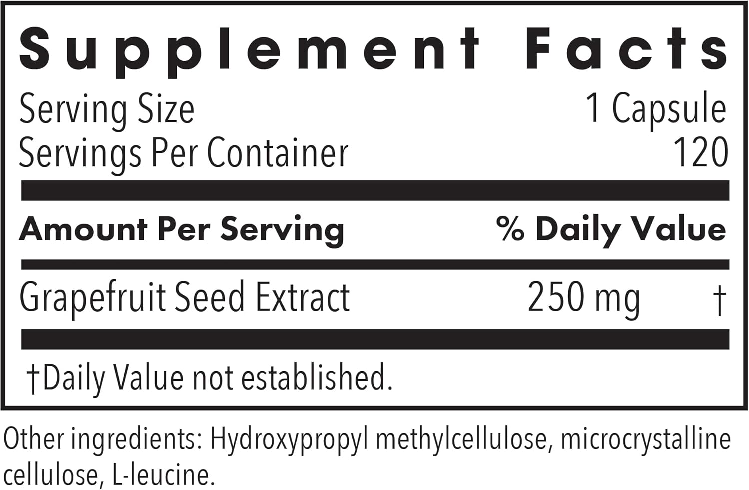 Allergy Research Group ParaMicrocidin 250 - Grapefruit Seed Extract 500mg, Metabolic Function Support, Contaminant-Free Vegetarian Capsules - 120 Count