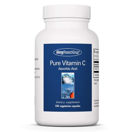 Allergy Research Group Pure Vitamin C - 100 Capsules for Vegetarians