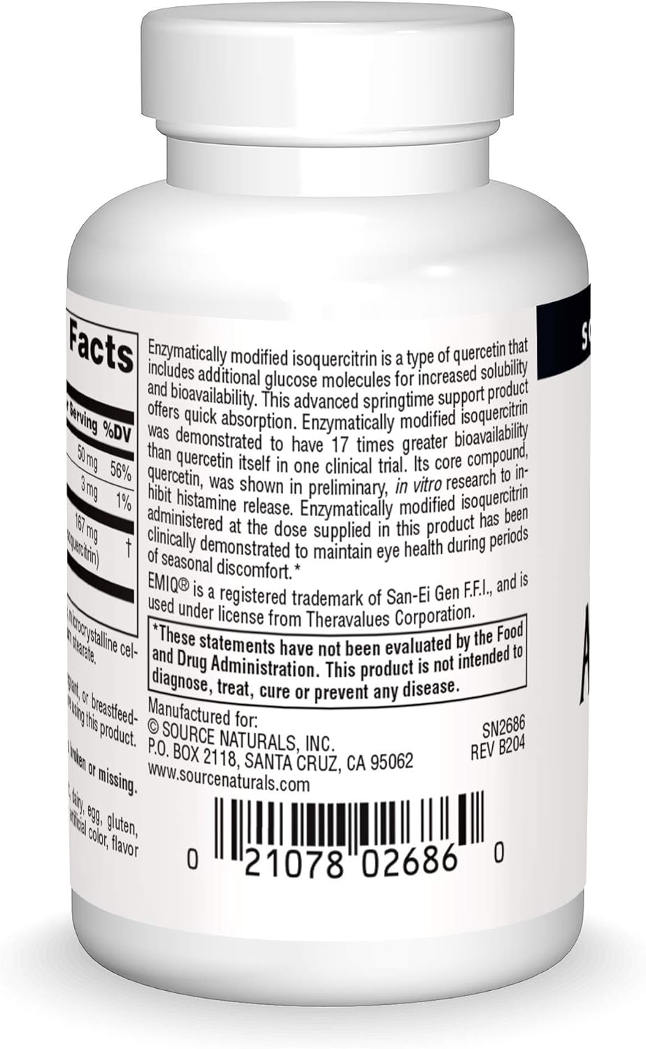 AllerStrength Fast-Acting Seasonal Immune Support with Quercetin - 60 Tablets for Enhanced Bioavailability
