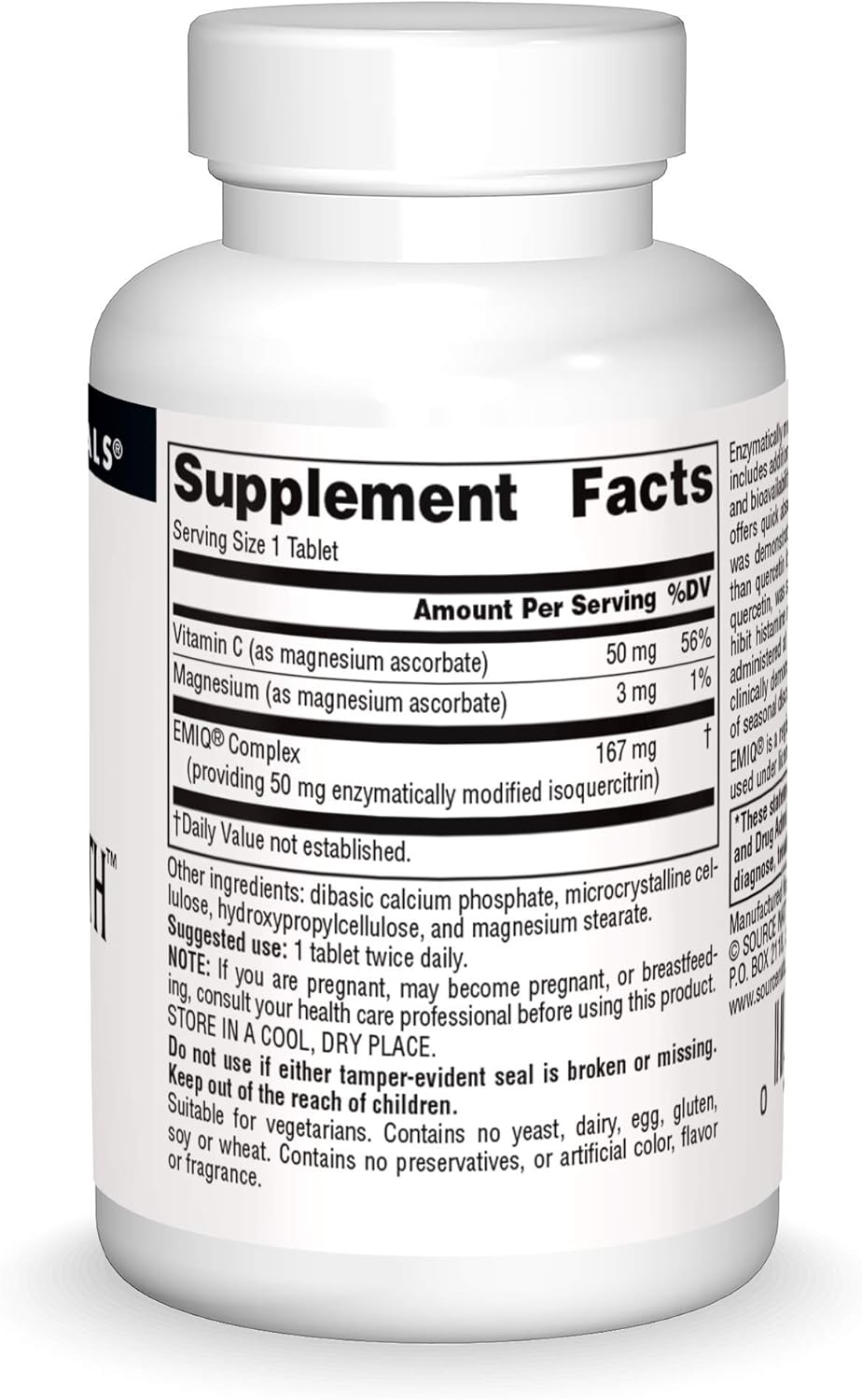 AllerStrength Fast-Acting Seasonal Immune Support with Quercetin - 60 Tablets for Enhanced Bioavailability