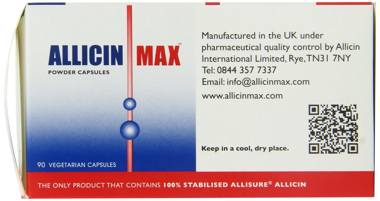 Allicin Max 100% Pure Allicin Supplement - 30 Vegetarian Capsules