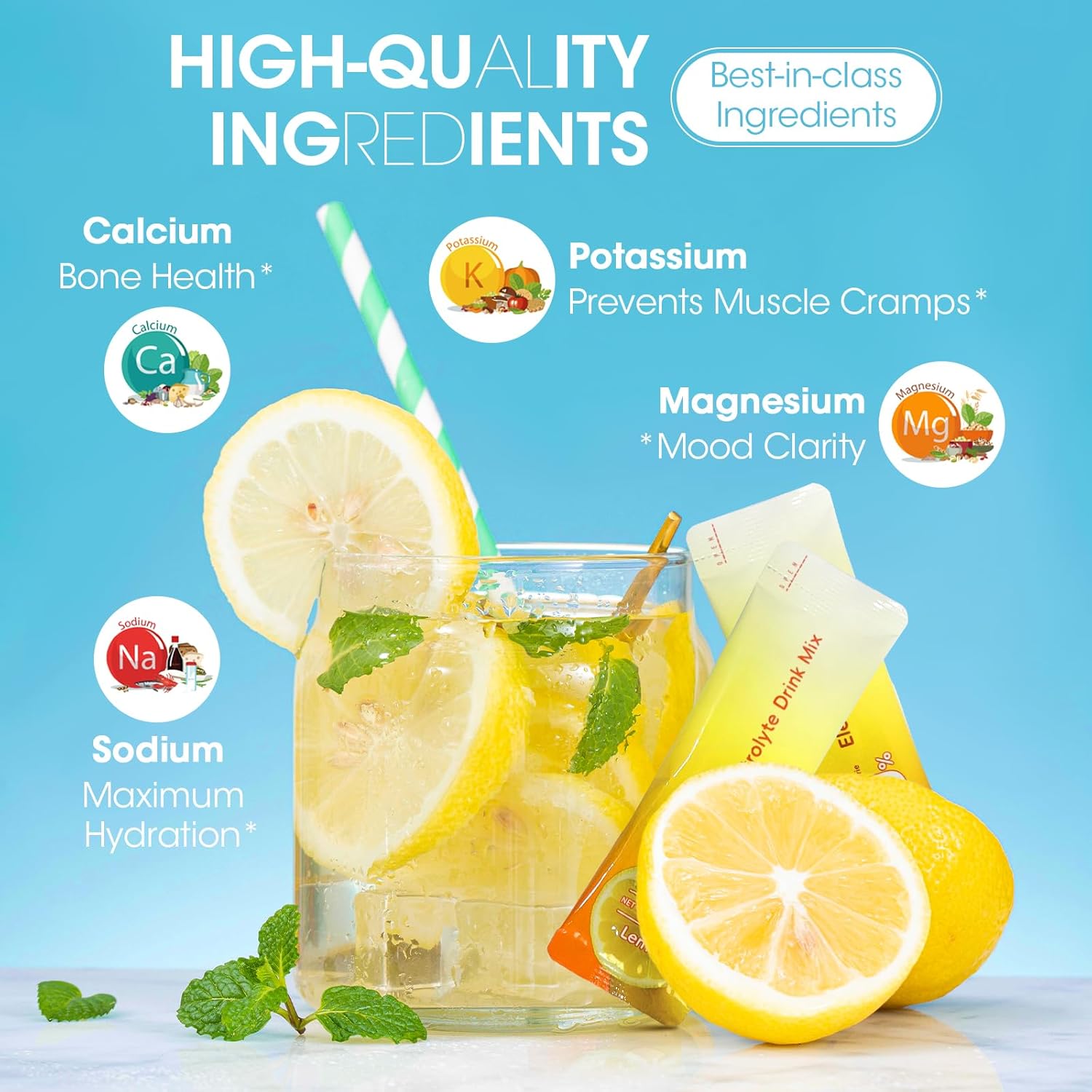 Alliwise Electrolytes Powder Packets - 28 On-The-Go Stick Packs, Zero Sugar Keto Hydration Drink Mix