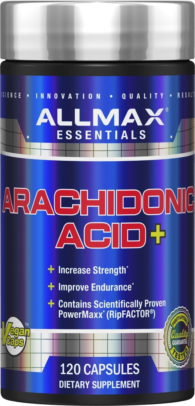 ALLMAX Nutrition Arachidonic Acid+ Capsules - 120 Count - Boosts Strength and Stamina - Gluten-Free - 30 Servings