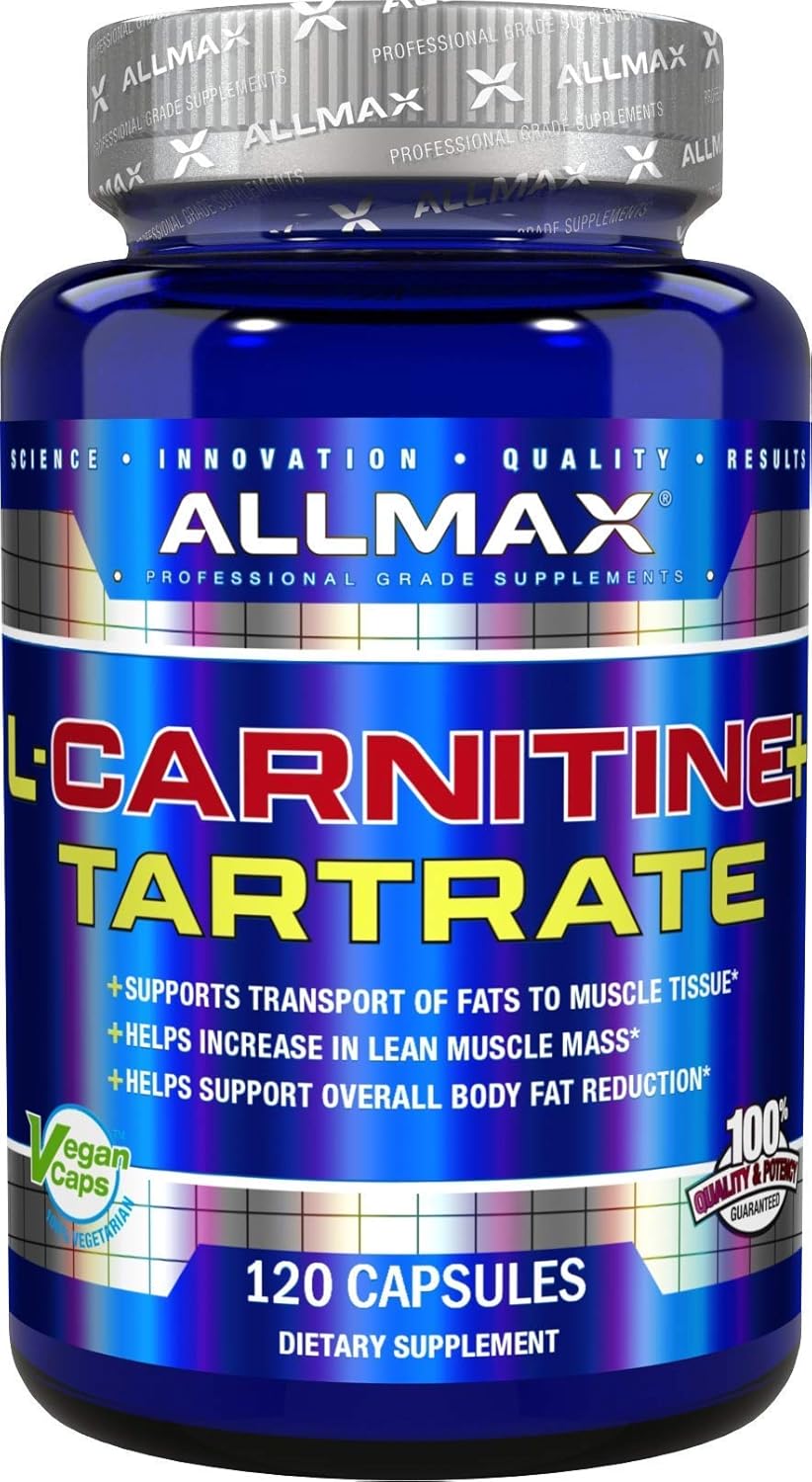 ALLMAX Nutrition L-Carnitine + Tartrate Supplement, 120 Capsules for Weight Management and Energy Boost