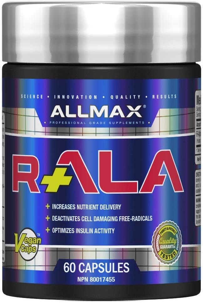 ALLMAX Nutrition R-Alpha Lipoic Acid (R+ALA) Supplement, 60 Capsules