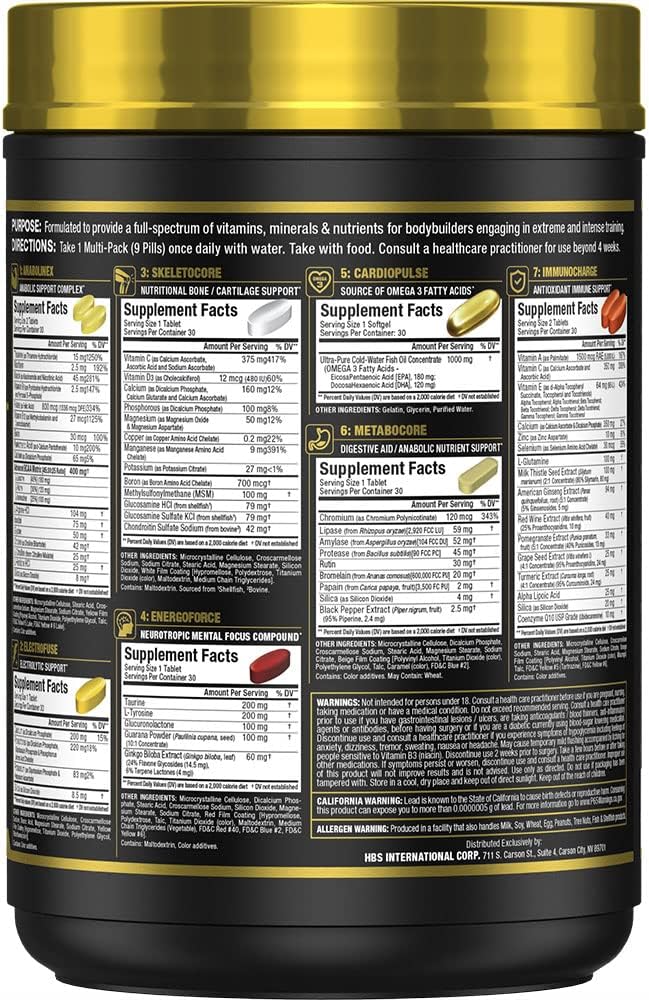 ALLMAX Nutrition Vitastack 30 Pack Vitamin and Nutrient Stack Packs