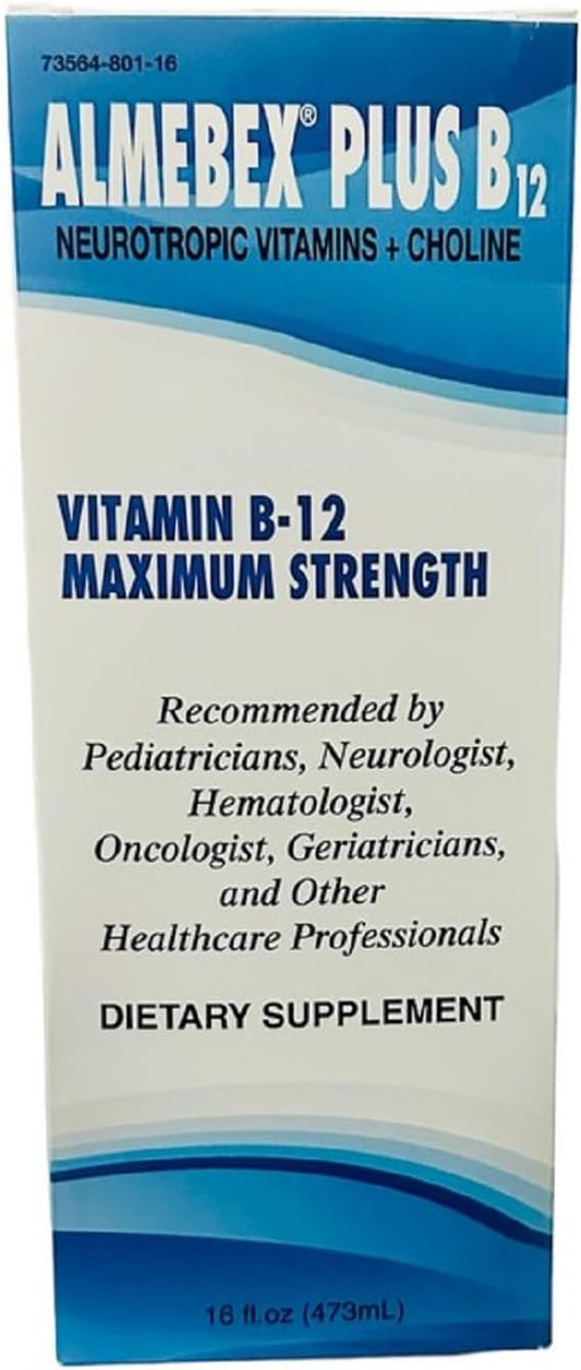Almebex Plus B12 Neurotropic Vitamins with Choline 16 fl. oz - Liquid Supplement