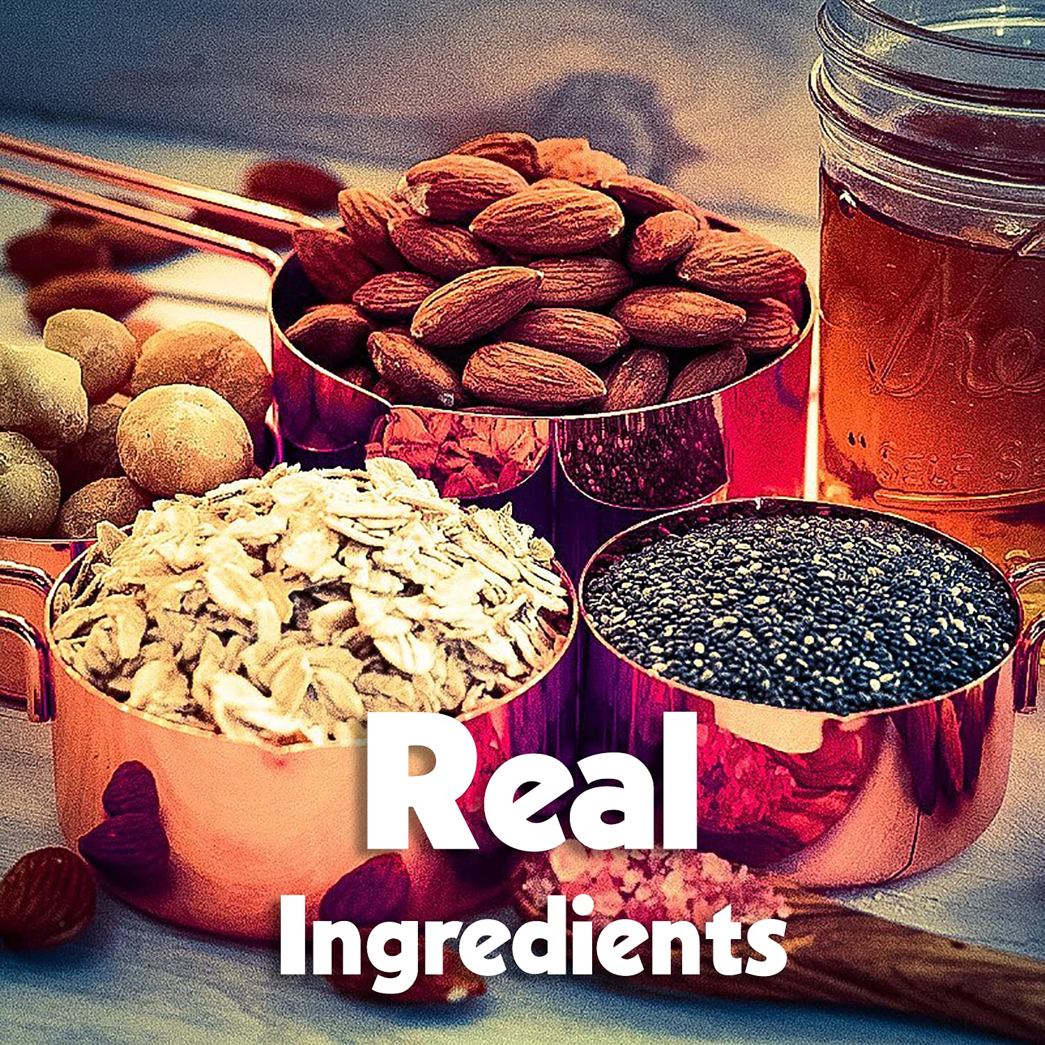 Almond Macadamia Protein Energy Snack Bar | Vegan & All Natural | Soy, Dairy, Gluten Free | Pack of 16 (2.5 oz) bars for Healthy Energy