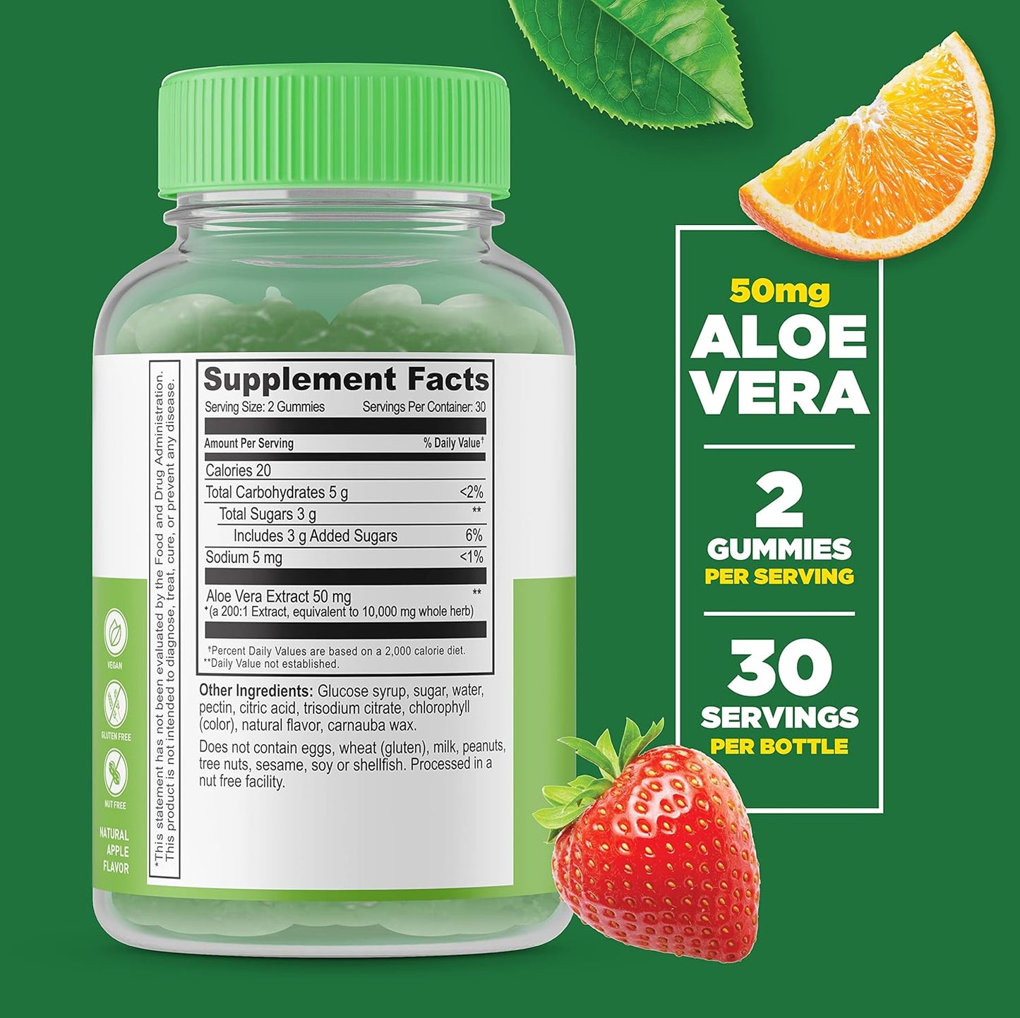 Aloe Vera, Collagen, Biotin Gummies Bundle - Vitamin Supplement, Gluten & GMO Free, Chewable & Delicious