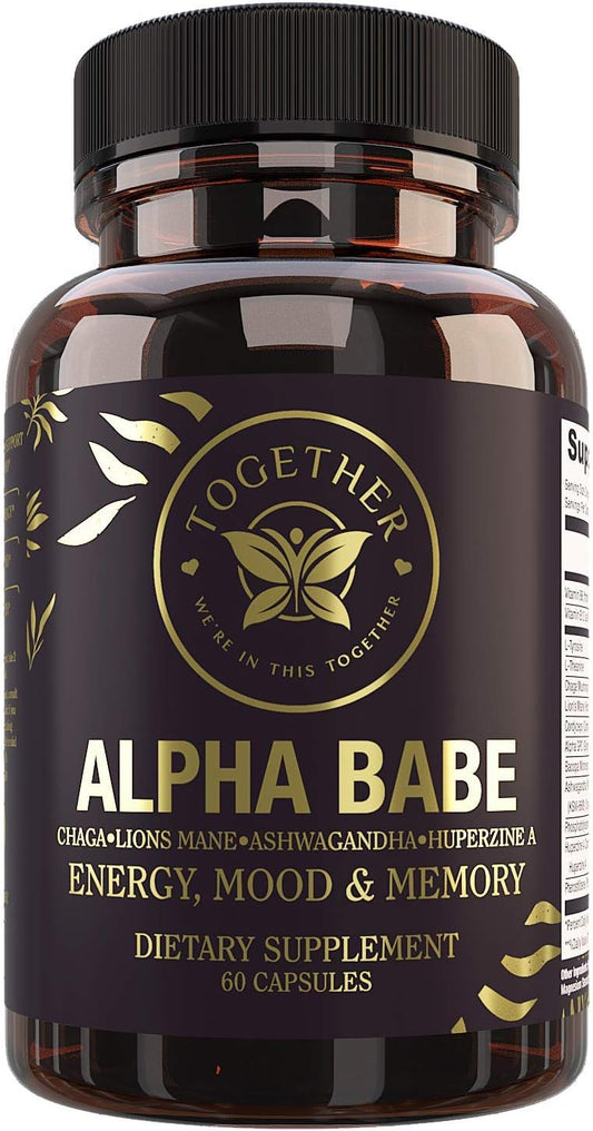 Alpha Babe Nootropic Supplement - Boost Memory, Mood, and Energy with Lions Mane, Chaga, and Ashwagandha