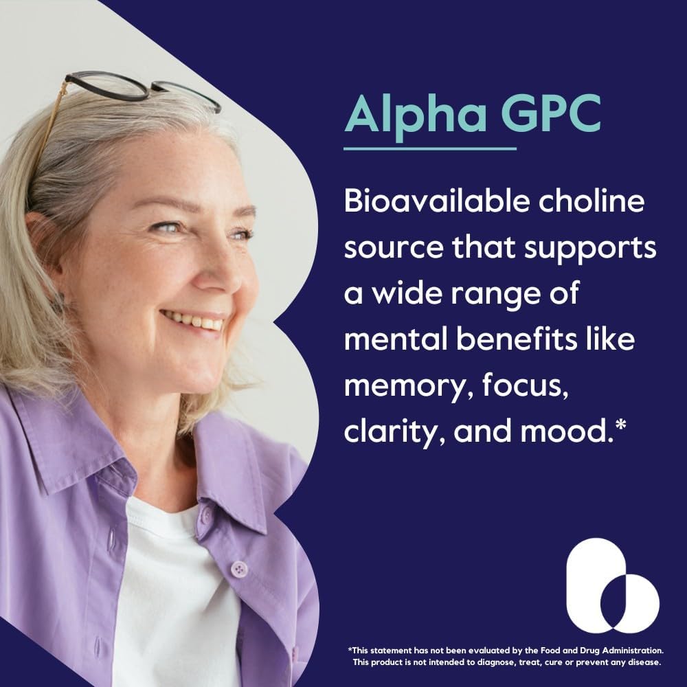 Alpha GPC 600mg 240 Vegetarian Capsules (2 Pack) - Vegan, Non-GMO, Gluten Free - No Stearates - Top Quality