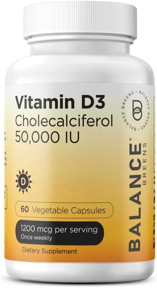 Alpha GPC Choline and Vitamin D3 Combo Supplement - Balance Breens BalanceBreens 600mg + 50,000 IU