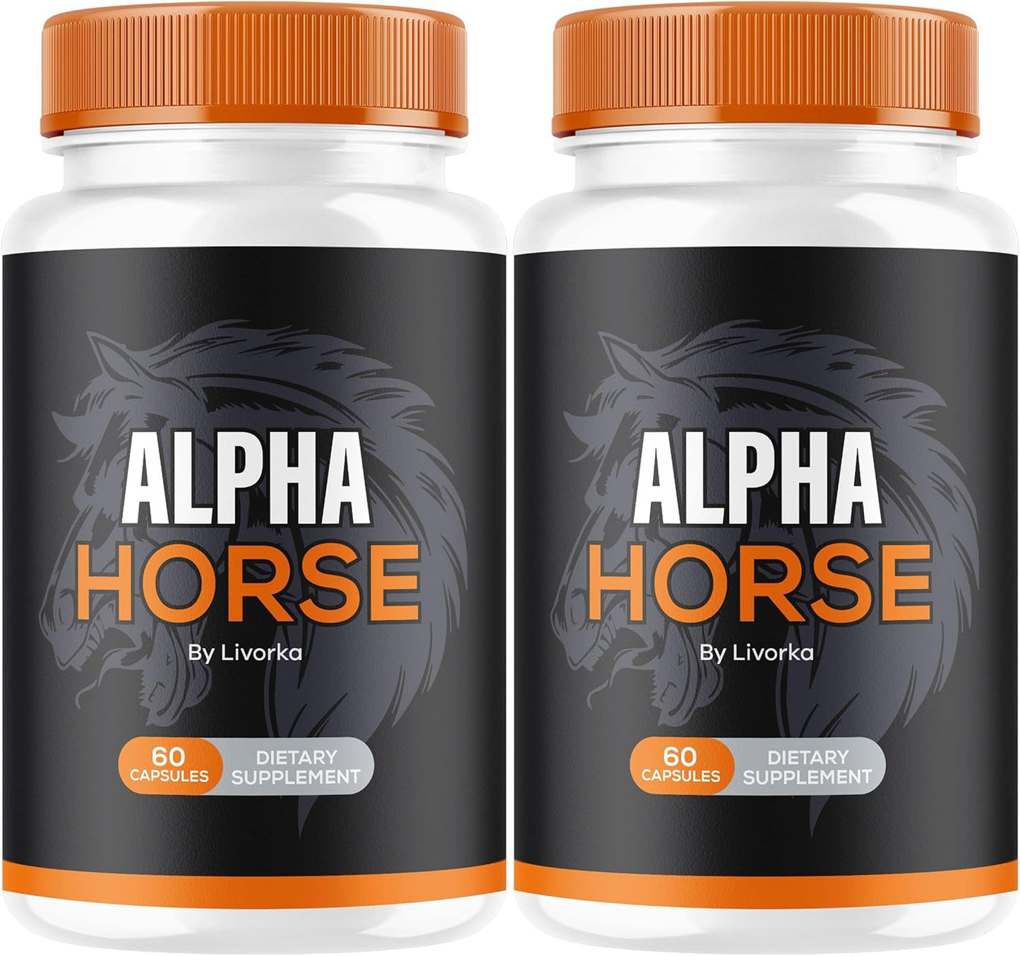 Alpha Horse Premium All-Natural Supplement for Men - 2 Pack, 120 Capsules - 60 Day Supply