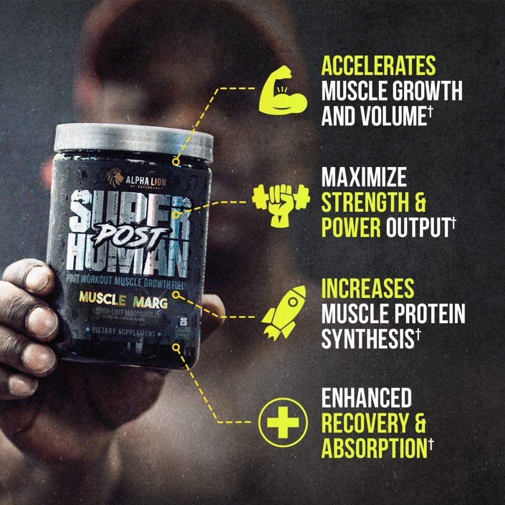 Alpha Lion Pre & Post Workout Bundle - Sustained Energy, Focus, Lean Muscle Growth, Strength, Volume - Miami Vice & Muscle Margarita Flavors