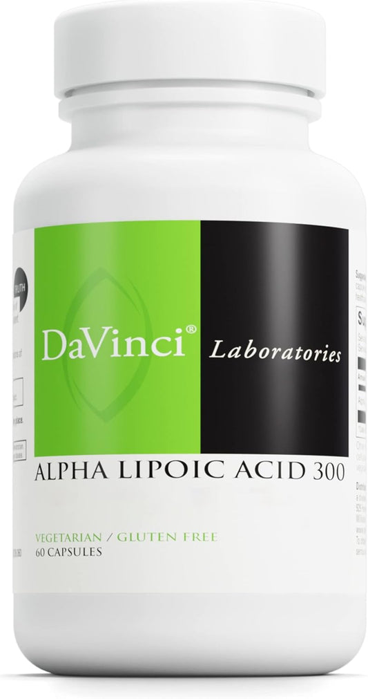 Alpha Lipoic Acid 300: Metabolism Support & Healthy Collagen - 300mg per Capsule - Gluten-Free - 60 Vegetarian Capsules