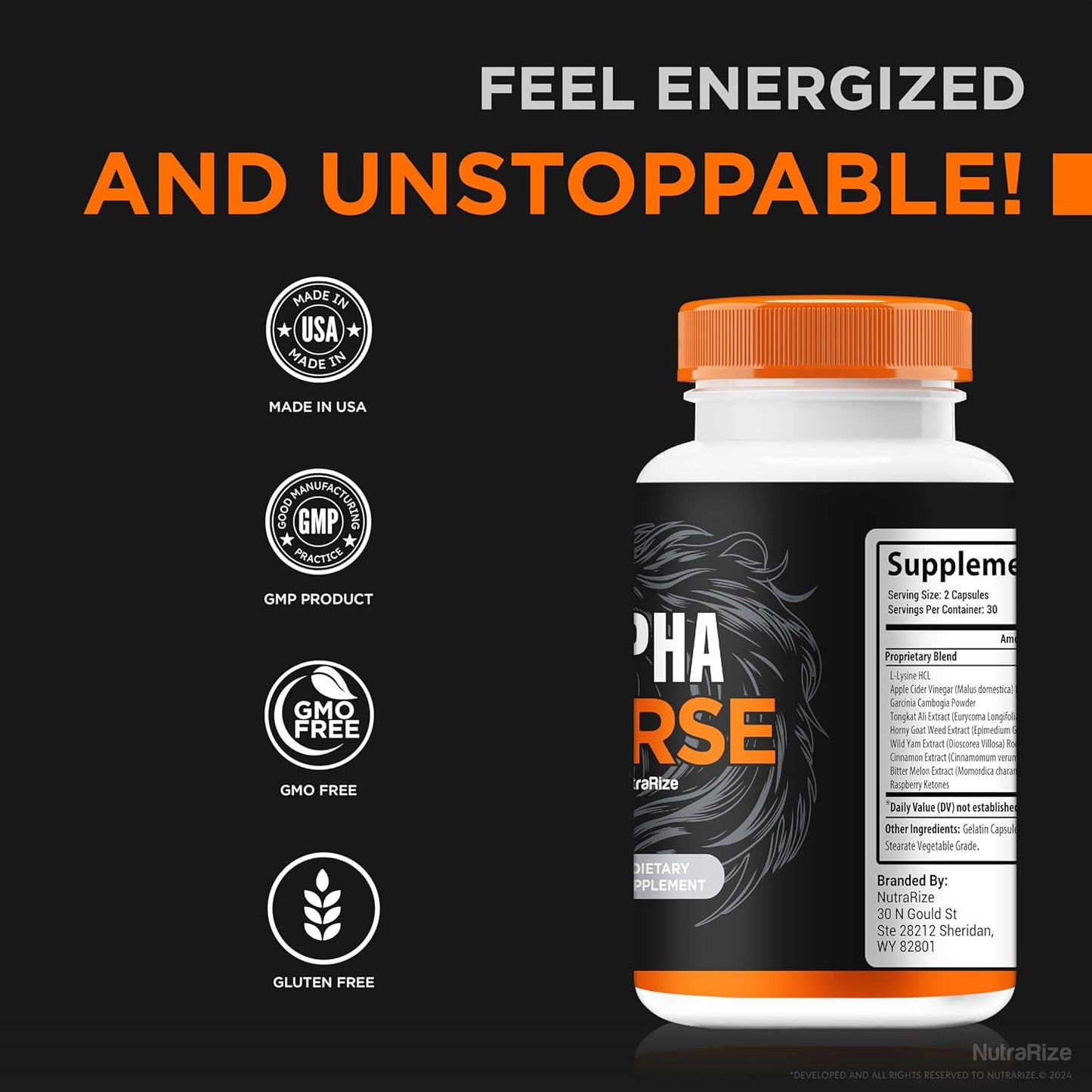 AlphaHorse Premium Stamina & Performance Formula - 60 Capsules