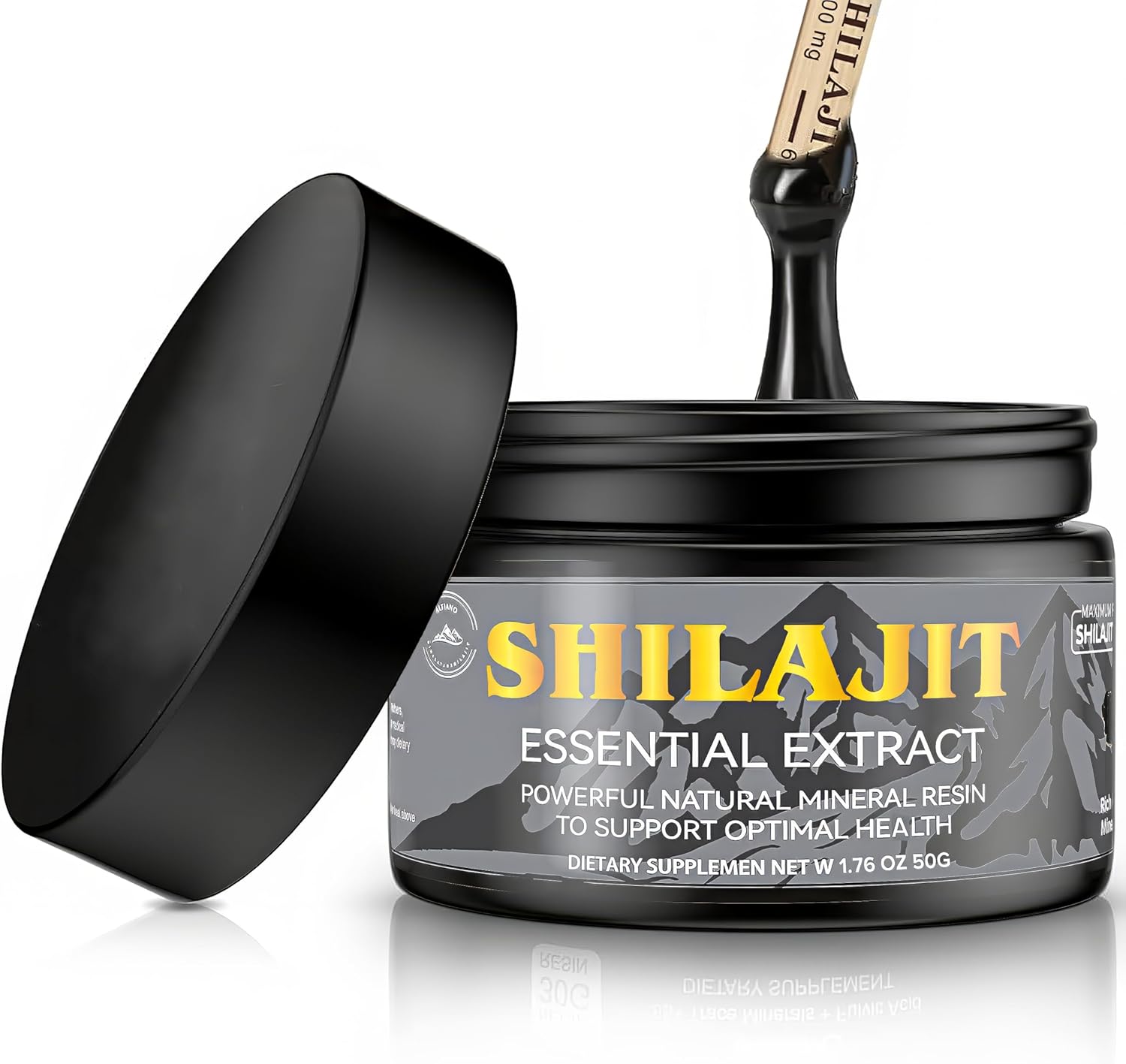 Altiano Shilajit Gold Grade Resin - 100% Pure Himalayan Shilajit with Fulvic Acid & 85+ Trace Minerals for Energy & Immune Support, 50g (3 Months Supply)