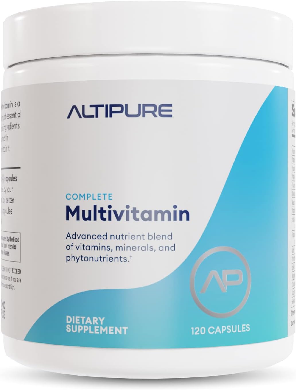 ALTIPURE™ Complete Multivitamin - Gluten-Free, Dairy-Free, Supports Heart, Bone, Eye, Brain Health & Immune Function - 120 Capsules