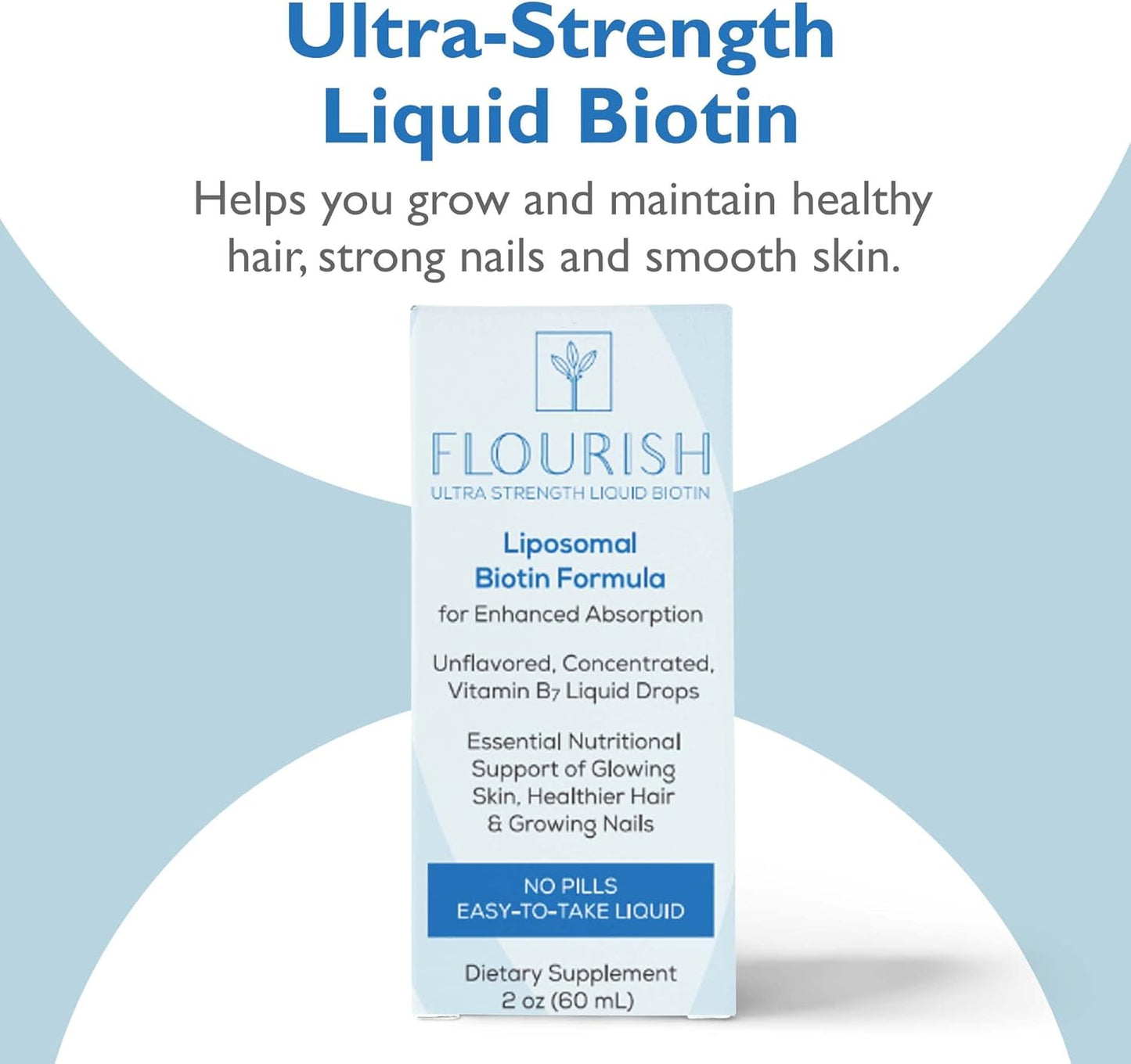 AltMedBrands Solace Nutrition - Ultra-Strength Biotin Hair, Skin, and Nails Liquid Vitamins - 15,000 mcg - 2fl oz