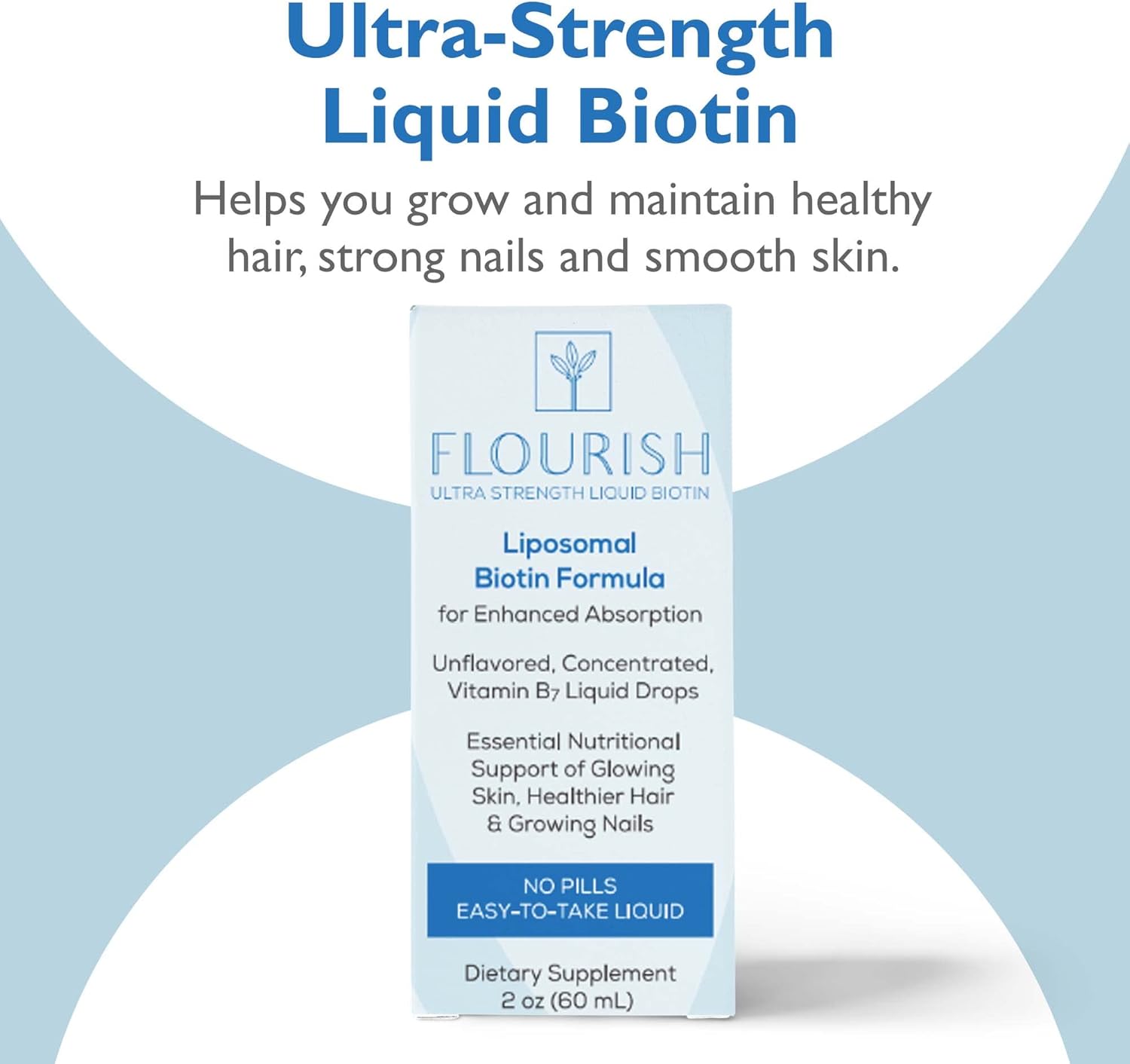 AltMedBrands Solace Nutrition - Ultra-Strength Biotin Hair, Skin, and Nails Liquid Vitamins - 15,000 mcg - 2fl oz