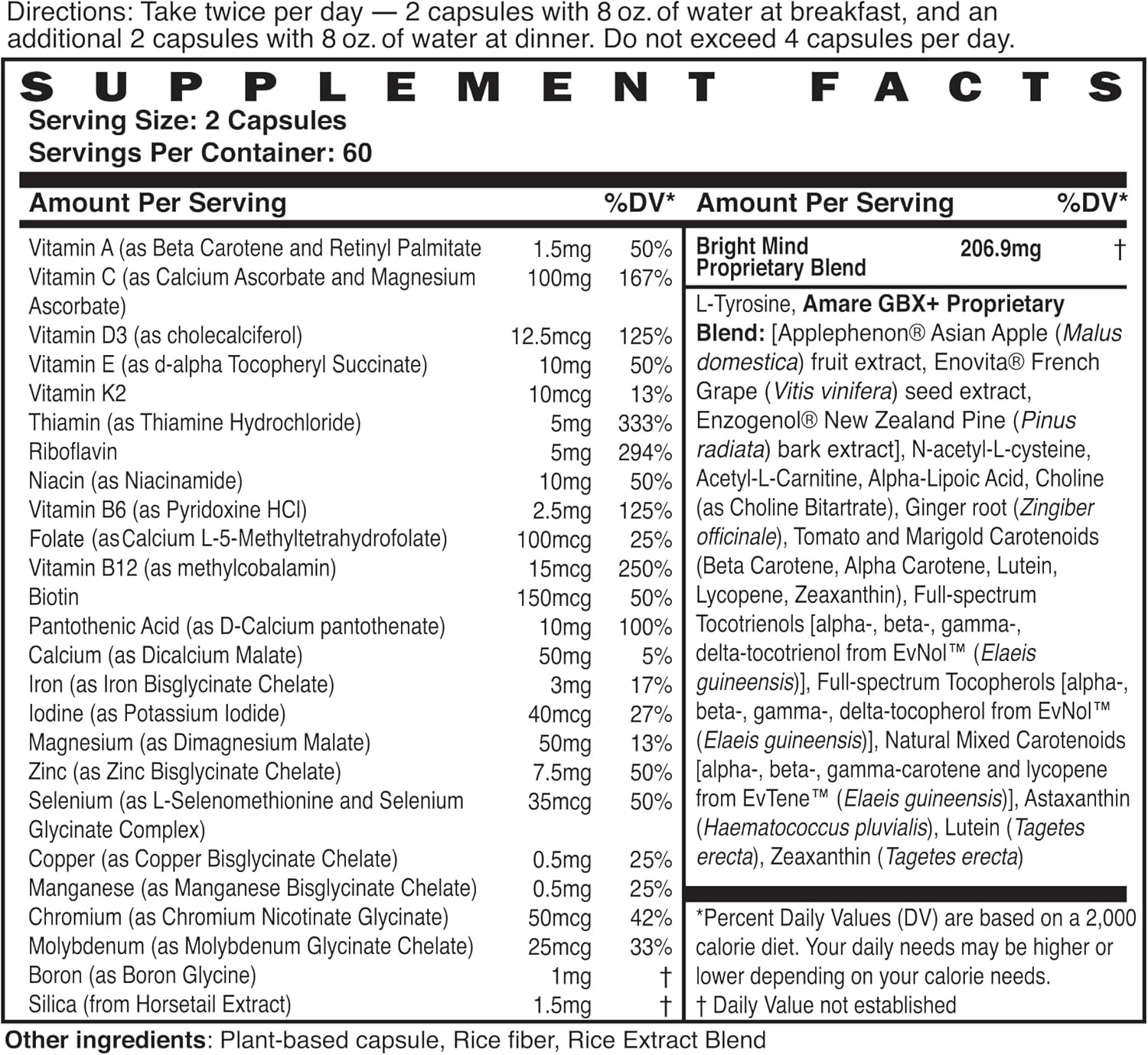 Amare Global VitaGBX™ Multivitamin - Supports Overall Health and Well-Being, 120 Capsules