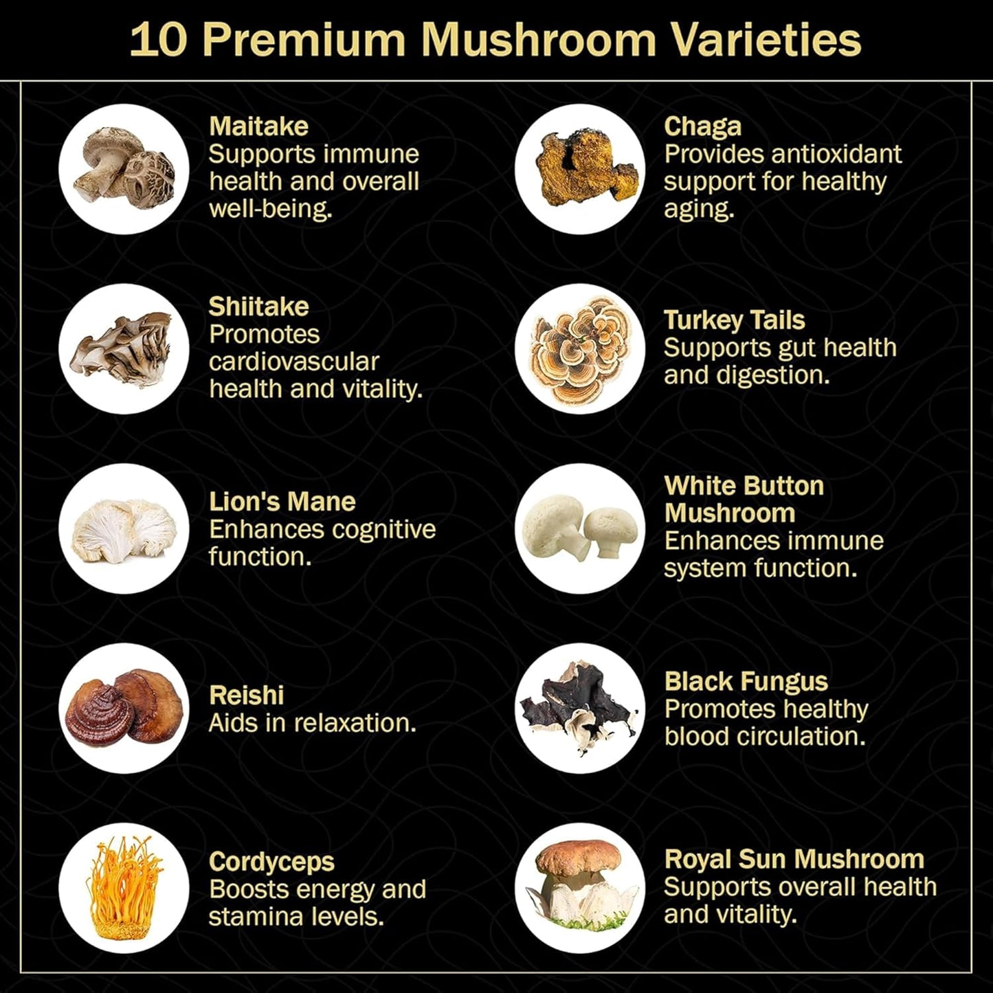 Amate Life Mushroom Gummies for Adults | 10 Mushroom Complex with Lions Mane, Reishi, Chaga & Cordyceps | Supports Brain, Immune System & Energy | Raspberry Flavor