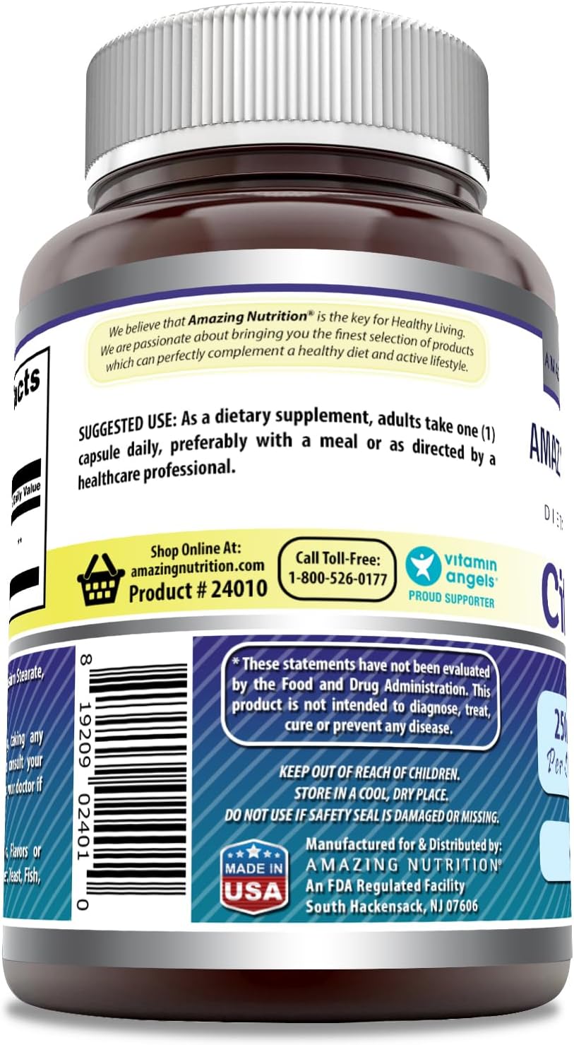 Amazing Formulas Citicoline 250mg Capsules - Non-GMO Gluten Free Supplement (60 Count)