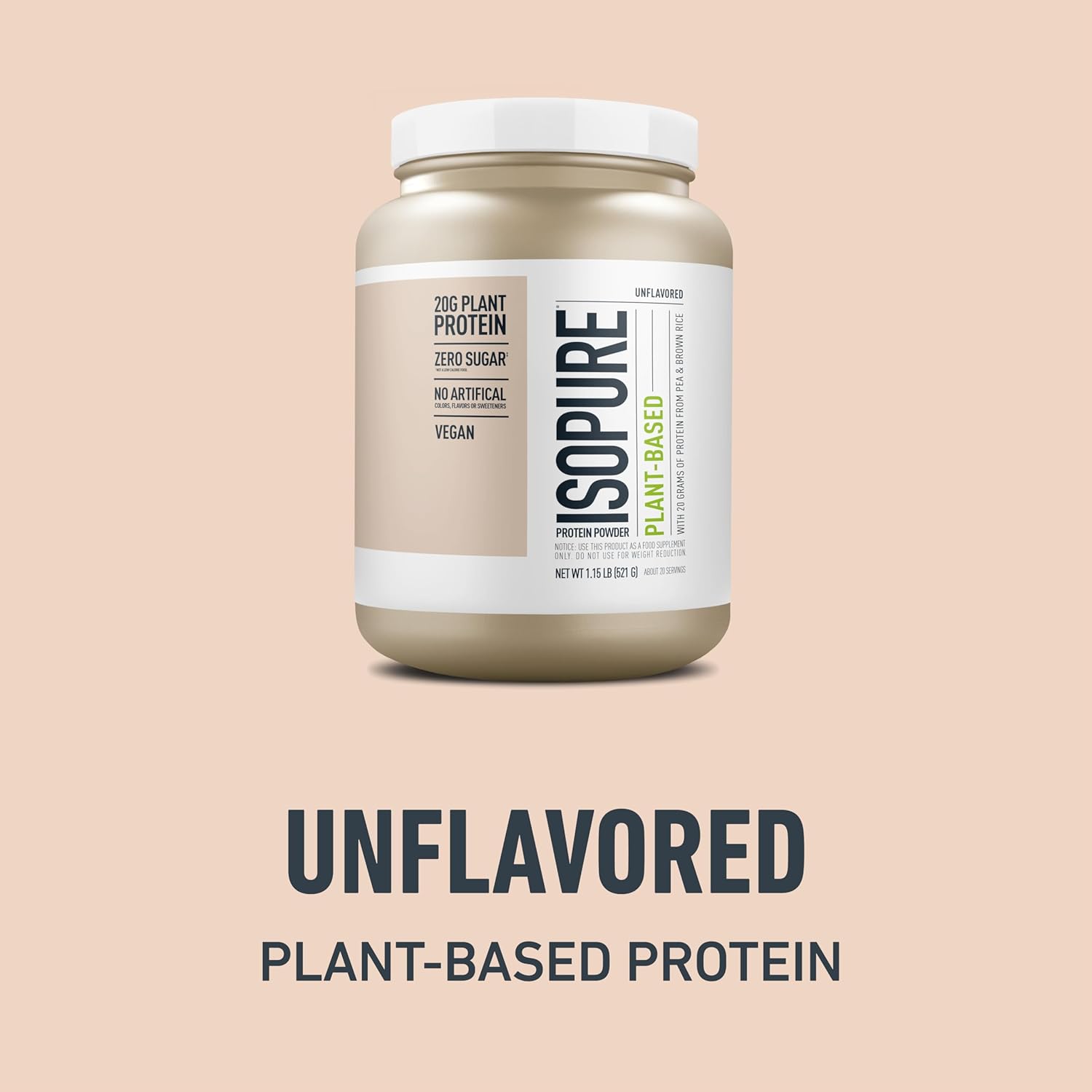 Amazing Grass Greens Superfood Powder & Isopure Vegan Protein Bundle: Original, 30 Servings + Unflavored, Organic Pea Protein, Dairy Free - 20 Servings