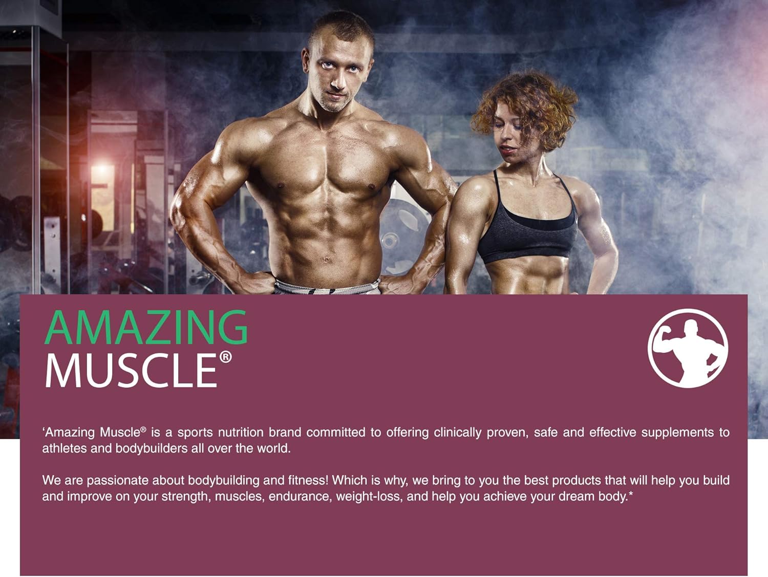 Amazing Nutrition Amazing Muscle Banana Whey Protein Powder - 100% Whey Protein Isolate & Concentrate Blend (2 Lb)