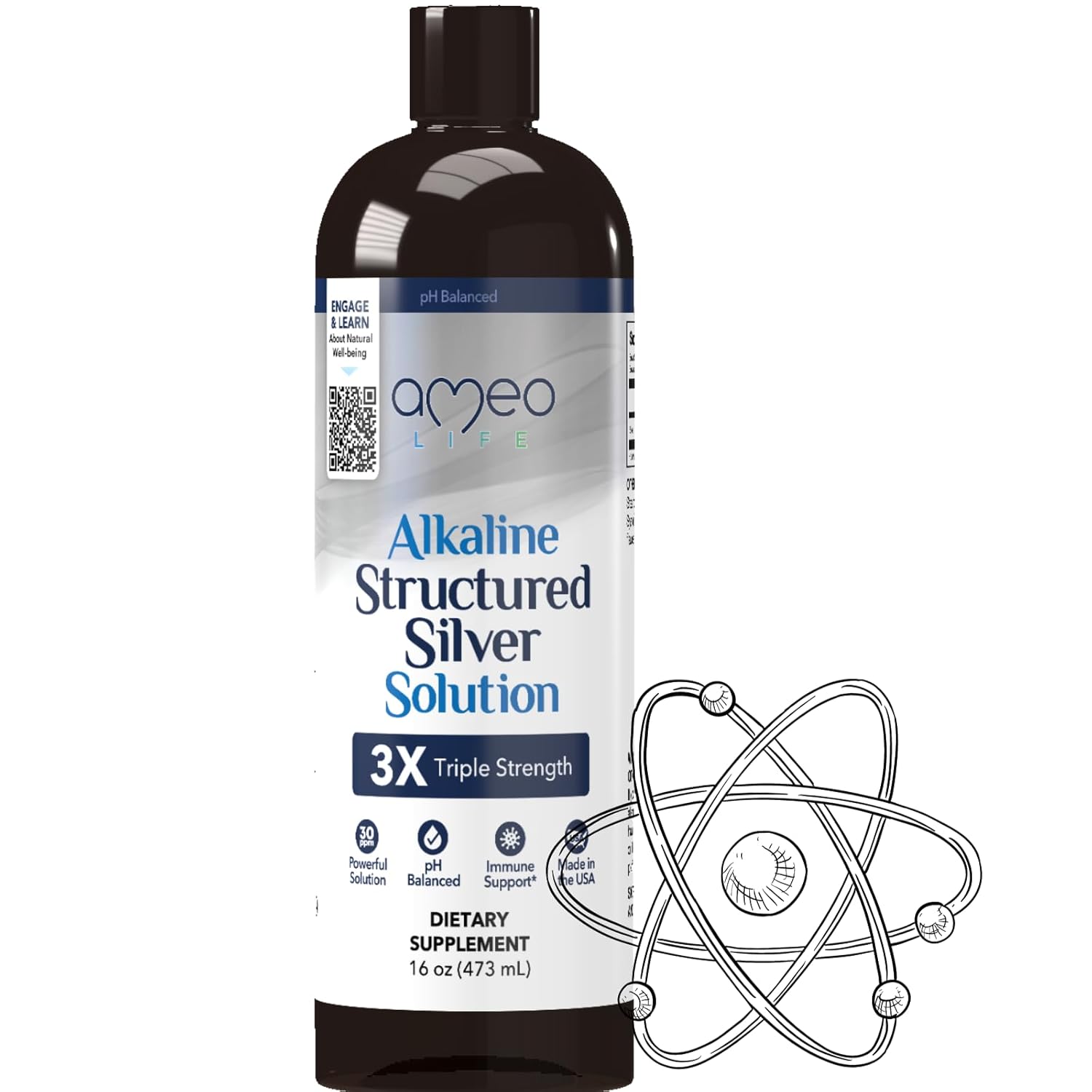 Ameo Life Colloidal Silver Gel and Liquid Set with Aloe Vera