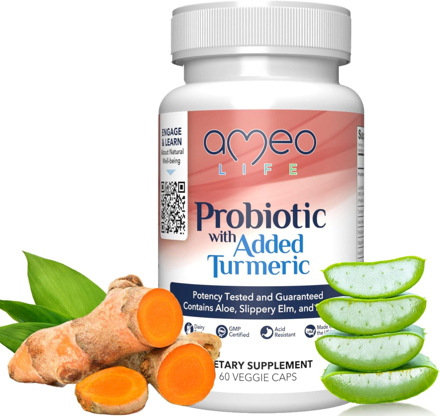 Ameo Life Probiotics and Chelated Multivitamins Bundle: Supports Digestive and Immune Health
