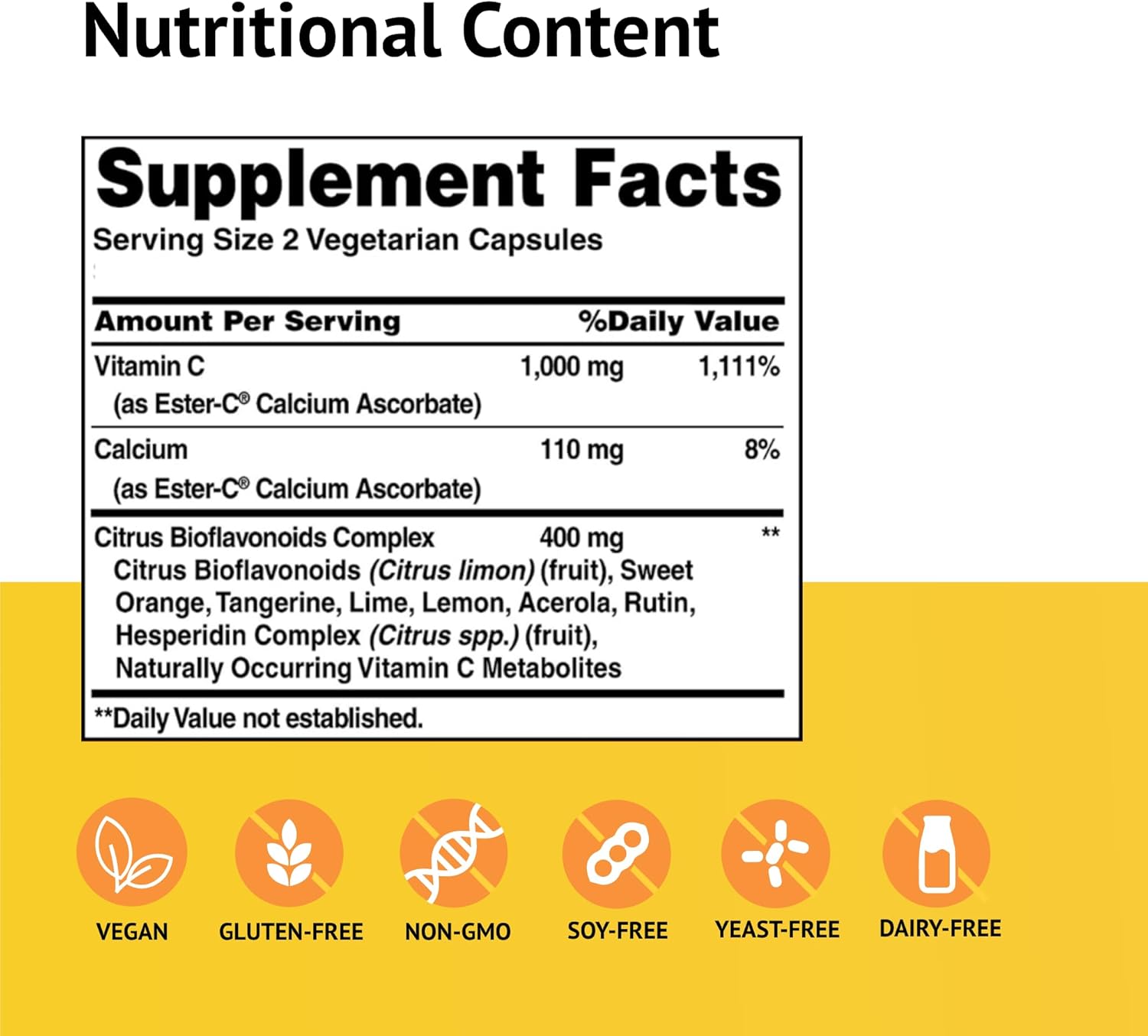 American Health Ester-C 500 mg Capsules with Citrus Bioflavonoids - 120 Count - 24-Hour Immune Boost - Non-GMO, Vegan, Gluten Free - 60 Servings