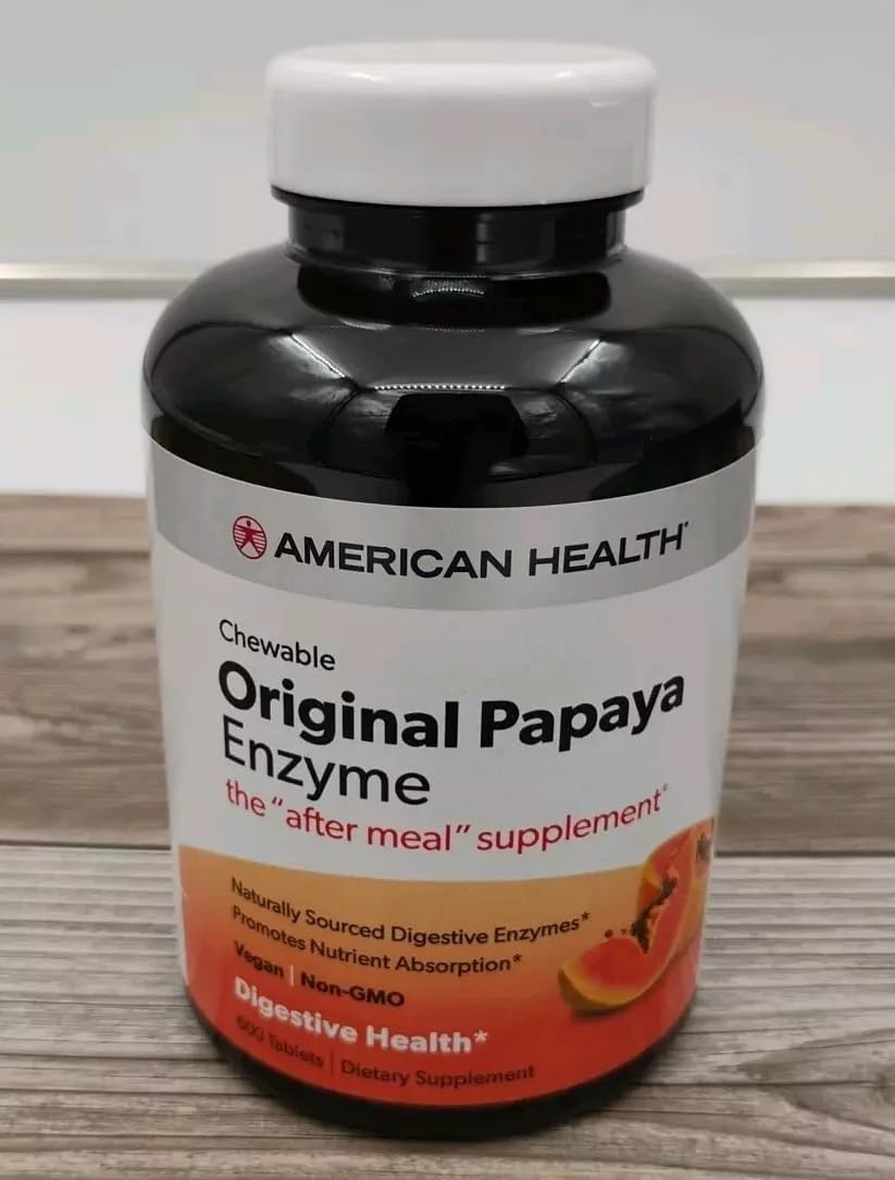 AMERICAN HEALTH Papaya Enzyme Tablets, 600 Count Bottle