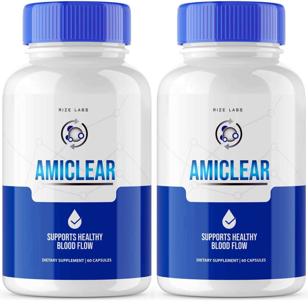 Amiclear Dietary Supplement Capsules - Promotes Healthy Blood Flow with Advanced Extra Strength Formula (120 Count)