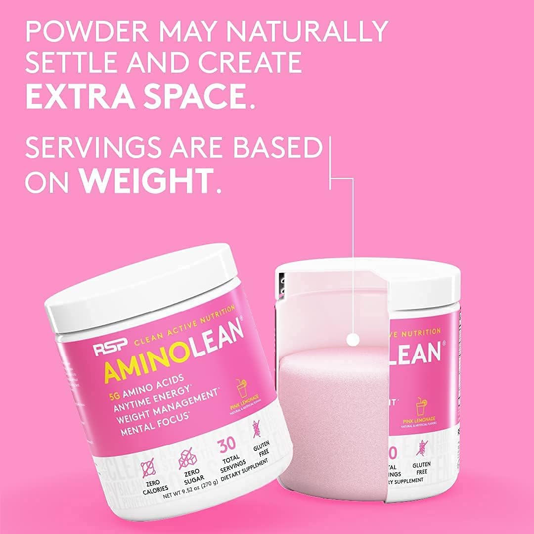 AminoLean Pre Workout Energy & Recovery Post Workout Boost Bundle - Blue Raspberry & Tropical Island Punch - 30 Servings each