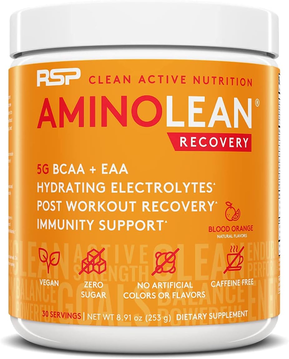 AminoLean Pre Workout Energy & Recovery Post Workout Boost Bundle (BlackBerry Pomegranate & Blood Orange Flavors, 30 Servings Each)