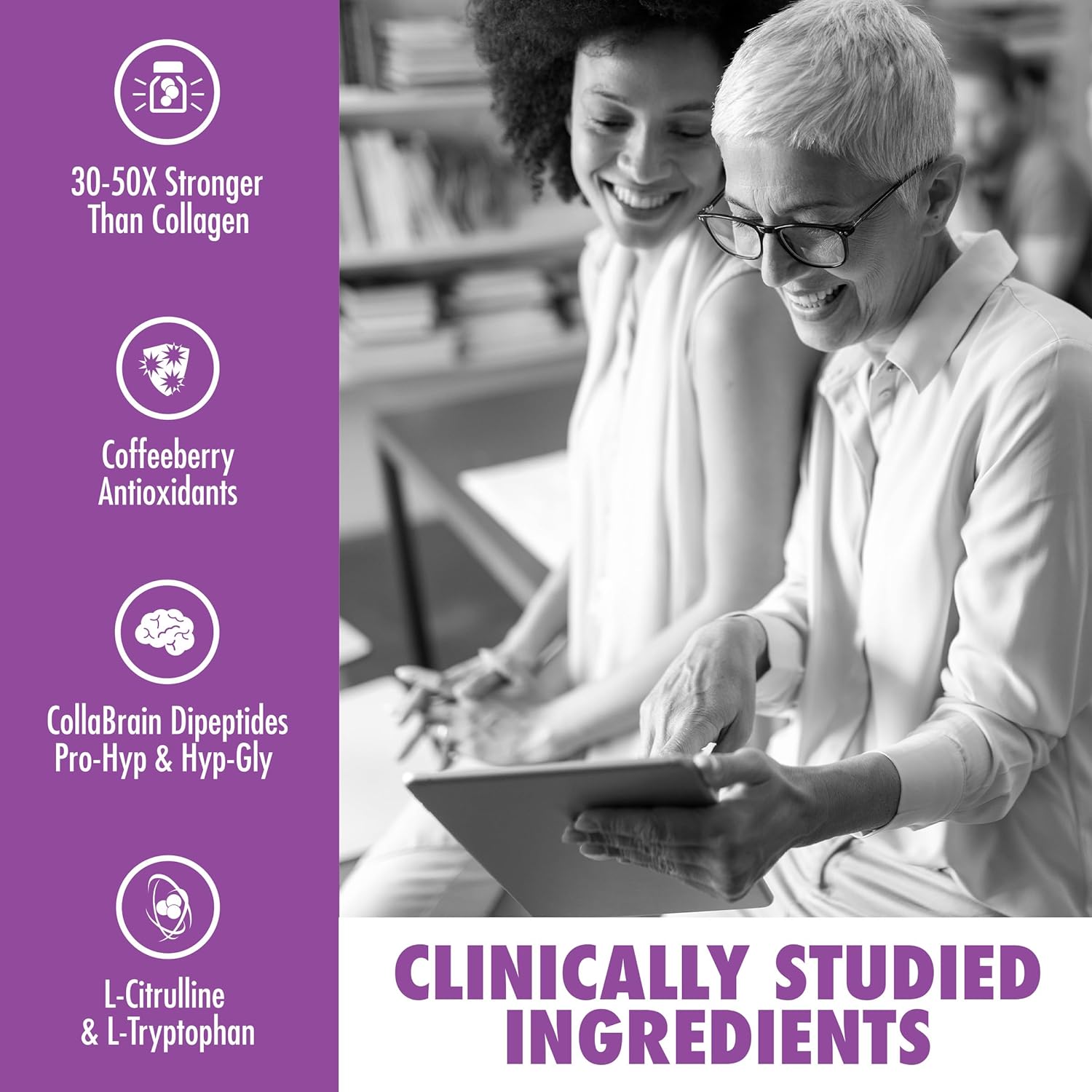 AminoMind Nootropic Collagen Supplement for Brain Health with Pro-Hyp & Hyp-Gly Dipeptides, Coffeeberry Antioxidants - 14 Fl Oz