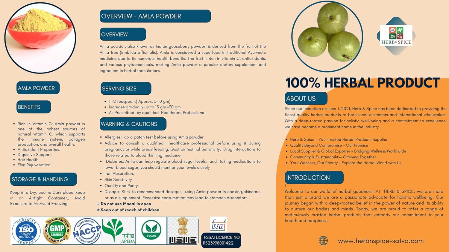 Amla Powder with Holy Basil for Immune Support and Antioxidants - Ayurvedic Superfood, Non-GMO, Vegan, Kosher - 227g