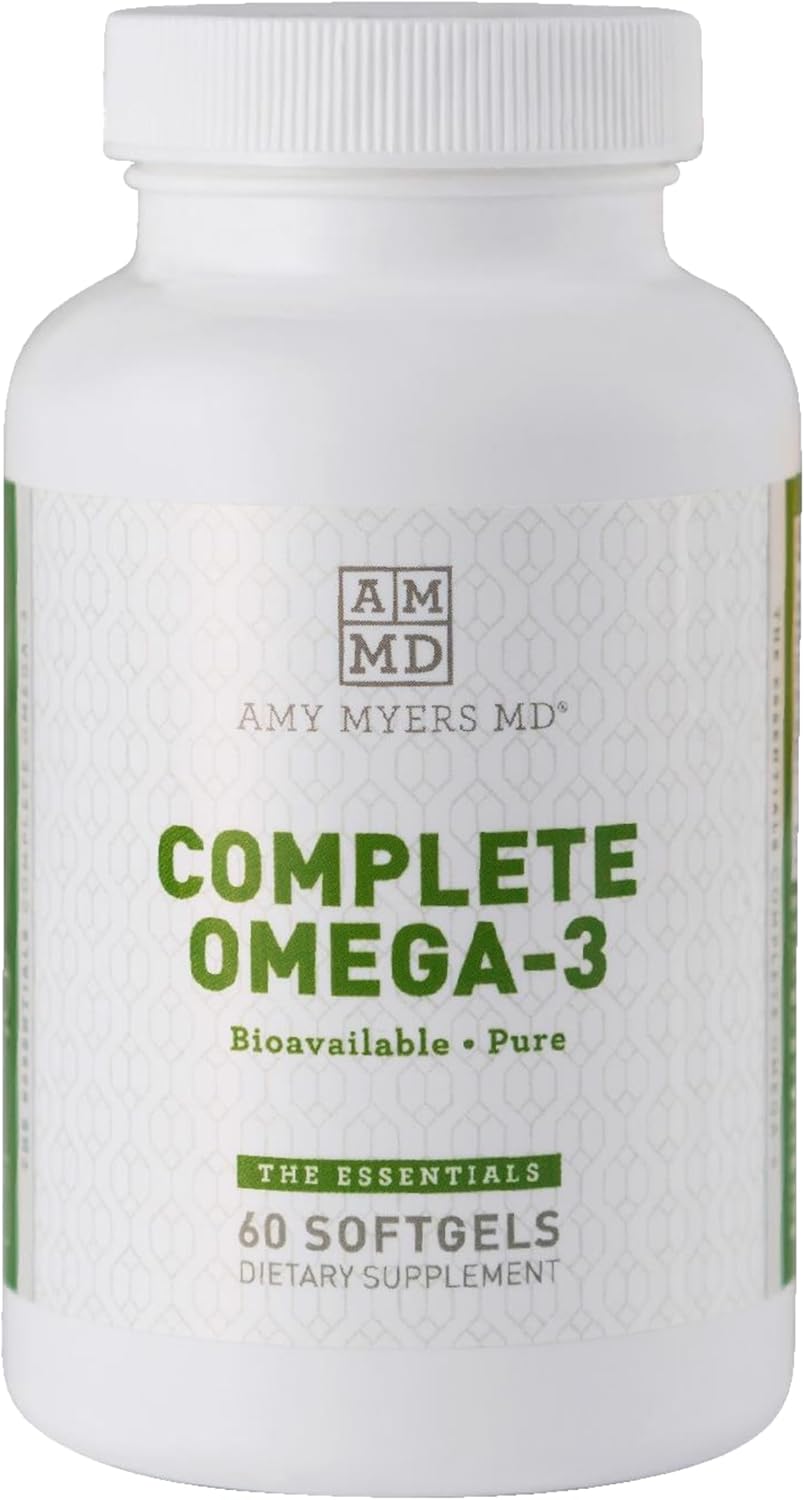 Amy Myers MD Complete Omega-3 Softgel - 1000mg EPA/DHA - 2 Month Supply - Supports Healthy Inflammatory Response - High Bioavailability
