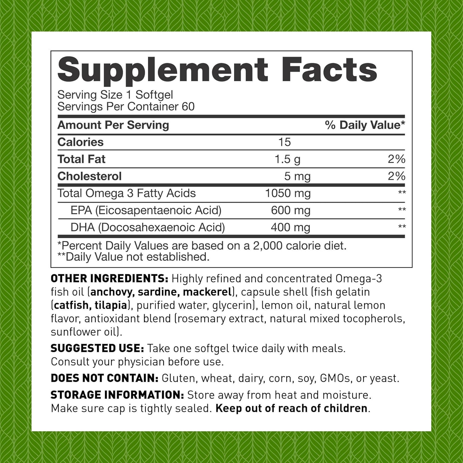 Amy Myers MD Complete Omega-3 Softgel - 1000mg EPA/DHA - 2 Month Supply - Supports Healthy Inflammatory Response - High Bioavailability