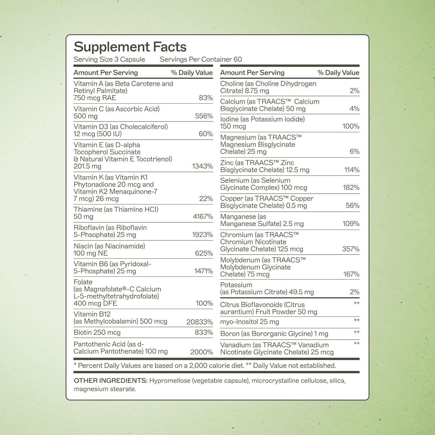 Amy Myers MD Multivitamin for Women and Men - Immune & Thyroid Support, Stress Relief - Activated B Vitamins, Zinc, Selenium, Iodine - Energy Boost - 180 Capsules